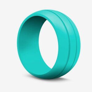 New Modern Gents Teal Silicone Ring
